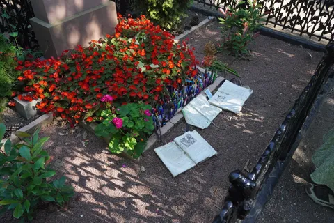 The grave of Hans Christian Andersen at Assistens Cemetery